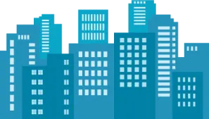 an image of a city with tall buildings