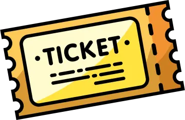a ticket with the word ticket on it