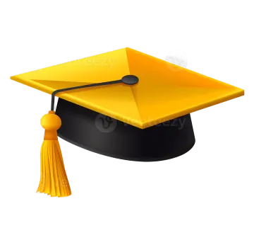 a graduation cap on a white background
