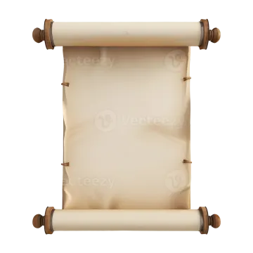 an old scroll with a scroll on it