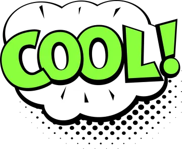 the word cool on a white background