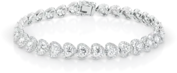 a diamond bracelet on a white background
