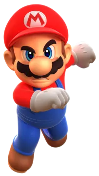 an image of a mario running in the air