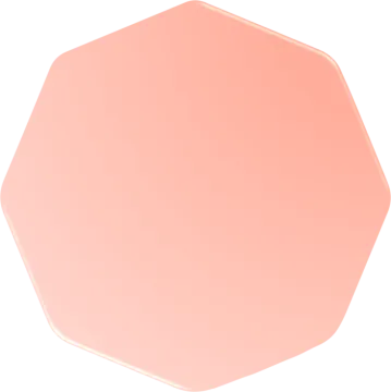 a pink hexagon on a white background