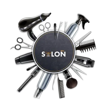 a circle of tools with the word salon on it