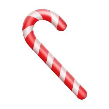a candy cane on a white background