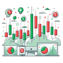 an illustration of a cloud with graphs and diagrams