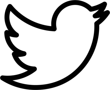a black and white twitter logo