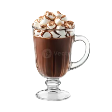 a glass cup filled with hot chocolate and whipped cream