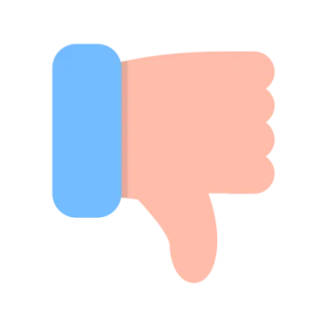 a thumbs up icon on a white background