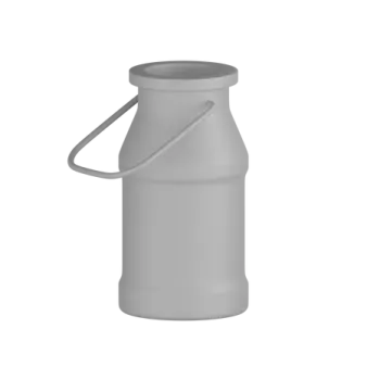a white plastic water bottle with a handle