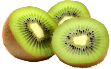 sliced kis of kiwia fruit