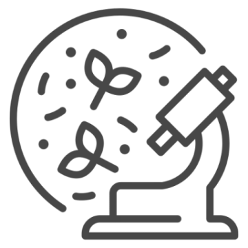 a microscope icon with the words science on it