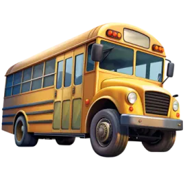 a yellow school bus on a white background