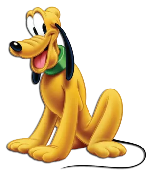 a cartoon dog with headphones sitting on the ground