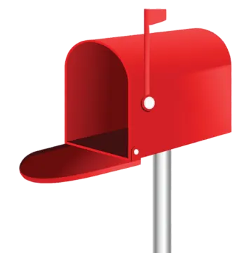 a red mailbox on a white background