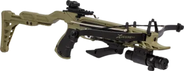 a toy gun with a rifle attached to it