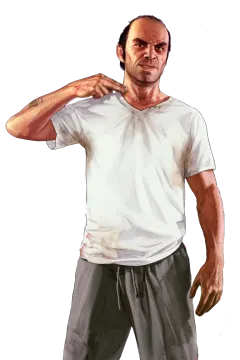 a drawing of a man in a white shirt