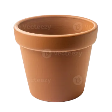 a clay pot on a white background