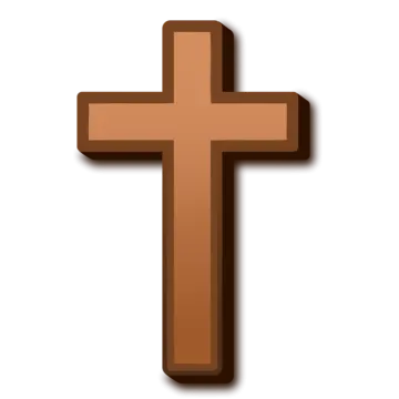 a cross on a white background