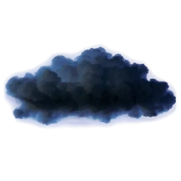 a black cloud on a white background