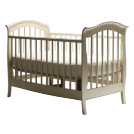 a small cribt with a todd bed in it