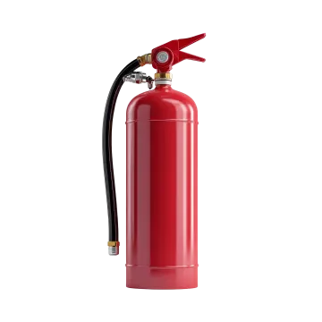 a red fire exor on a white background