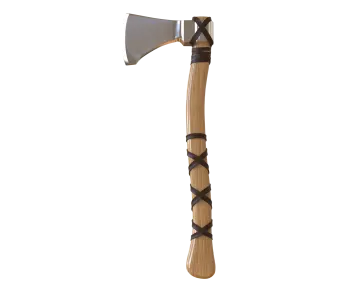 an axe on a white background