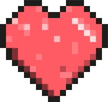 a pixel heart in the shape of a pixel