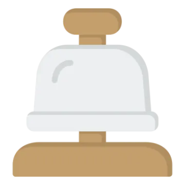 a bell on a white background