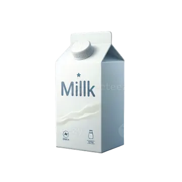 a carton of milk on a white background
