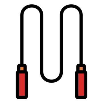 a black and white icon of two cables