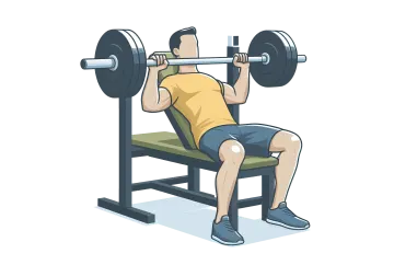 a man squats with a barbell