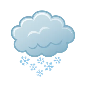 a cloud with snow on it