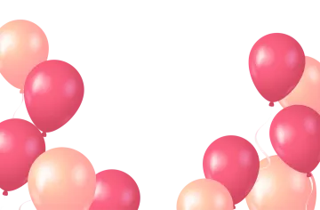 a bunch of balloons on a white background