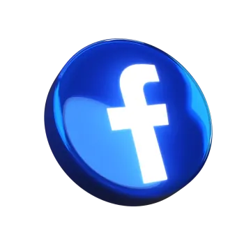 a blue button with the facebook logo