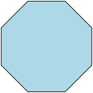a hexagon with a blue background