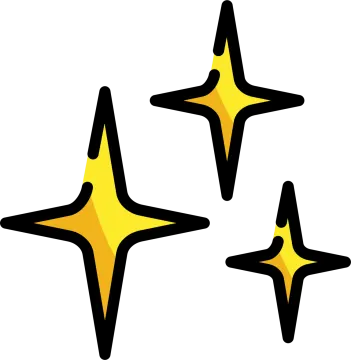 three yellow stars on white background