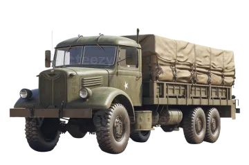 the truck is green