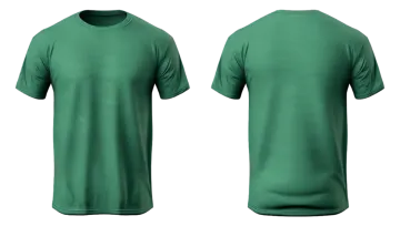 green t - shirt template front and back