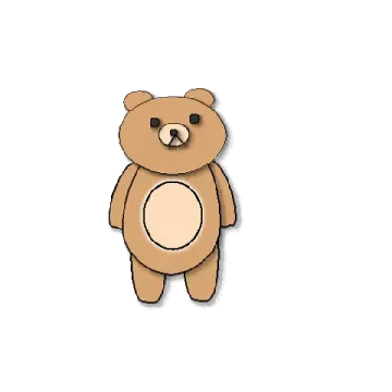 a brown teddy bear on a white background