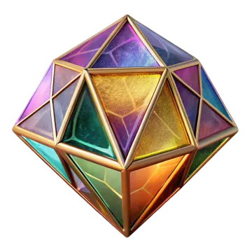 an image of a rainbow colored diamond