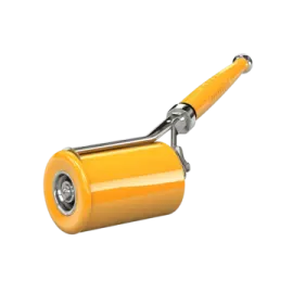 an orange roller with a white background