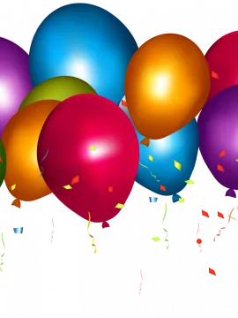 a bunch of colorful balloons on a white background