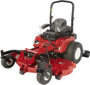 a red riding mower on a white background