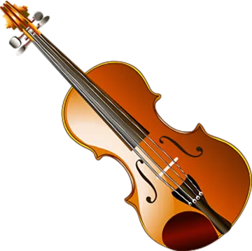 a violin on a white background