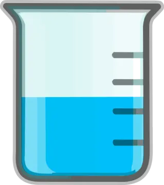 a beakle filled with blue liquid
