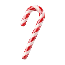 a candy cane on a white background