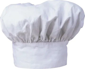 a chef's hat on a white background