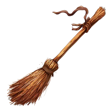 a broom on a white background